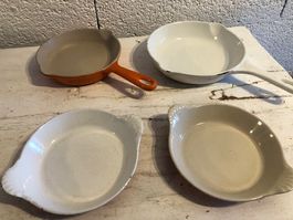 Lot de 4 plats en fonte Le Creuset