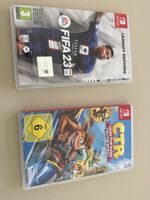 Case ohne Spiele Nintendo Switch FIFA 23 & CTR Crash Team