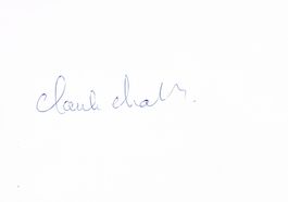 Claude Chabrol 1930-2010 Autogramm signiert Karte 10x15cm