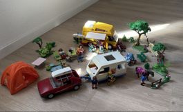 Playmobil Camping Set Wohnmobil Wohnwagen Auto+viel Zubehör 