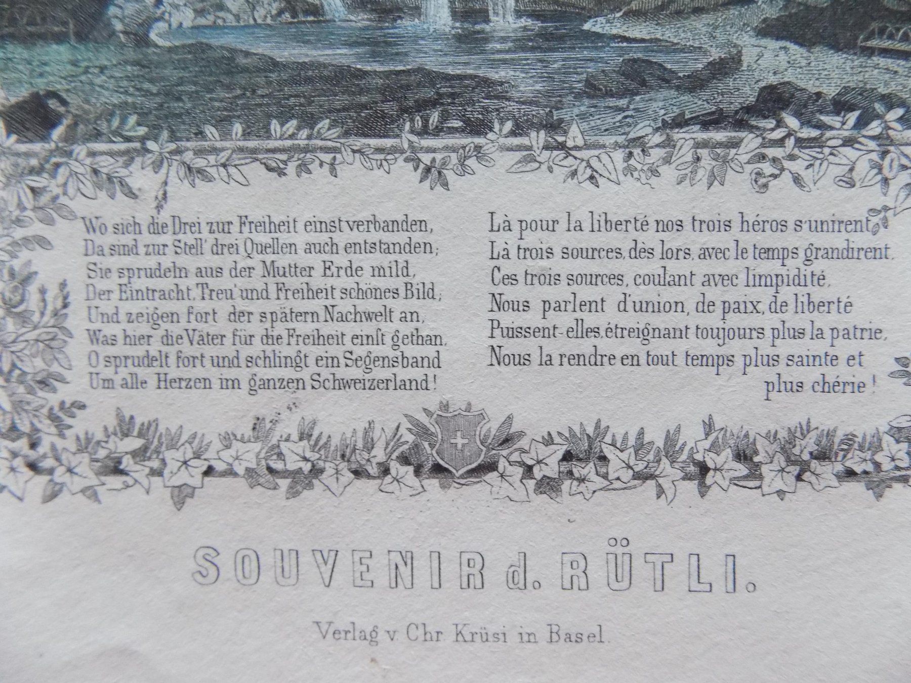 Incisioni: Rütli Souvenirblatt koloriert – Usato da Risch venduto da Antikfee 4