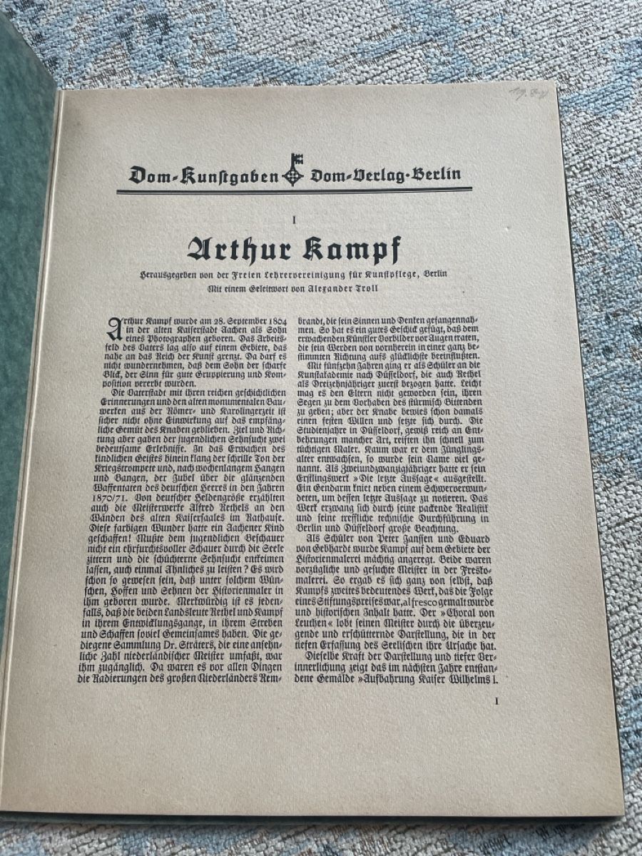 Libri: Antiker Kunstkatalog Arthur Kampf – Usato da Freidorf TG venduto da ibipatria 1