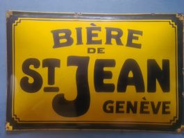 BIERE DE ST'JEAN PLAQUE EMAILLEE COLLECTION RARE VINTAGE