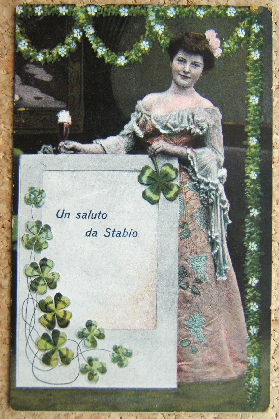 Ansichtskarten: AK UN SALUTO DA STABIO 1909 – Gebraucht aus Brunnen von Nonne04