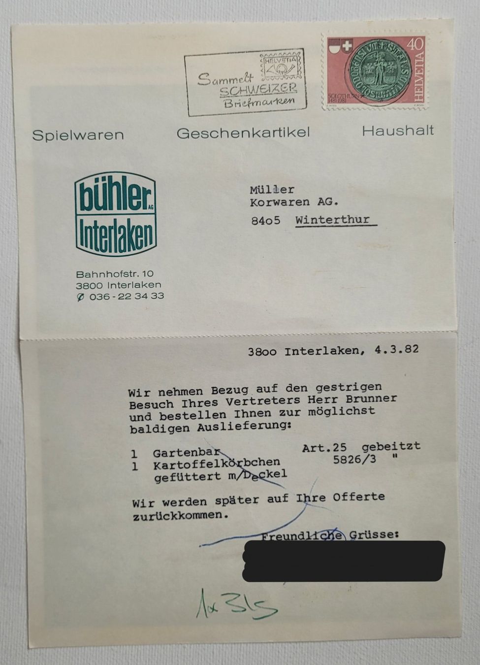 Tous les timbres: BÜHLER AG INTERLAKEN – D'occasion à Neftenbach par Mador6