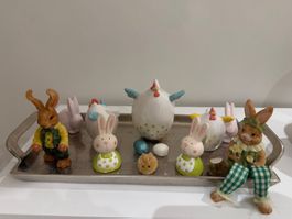 Schöne Süße 8 Keramik Osterhasen und Osterdeko Figuren
