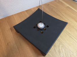 Serviettenhalter schwarz mit Metallkugel