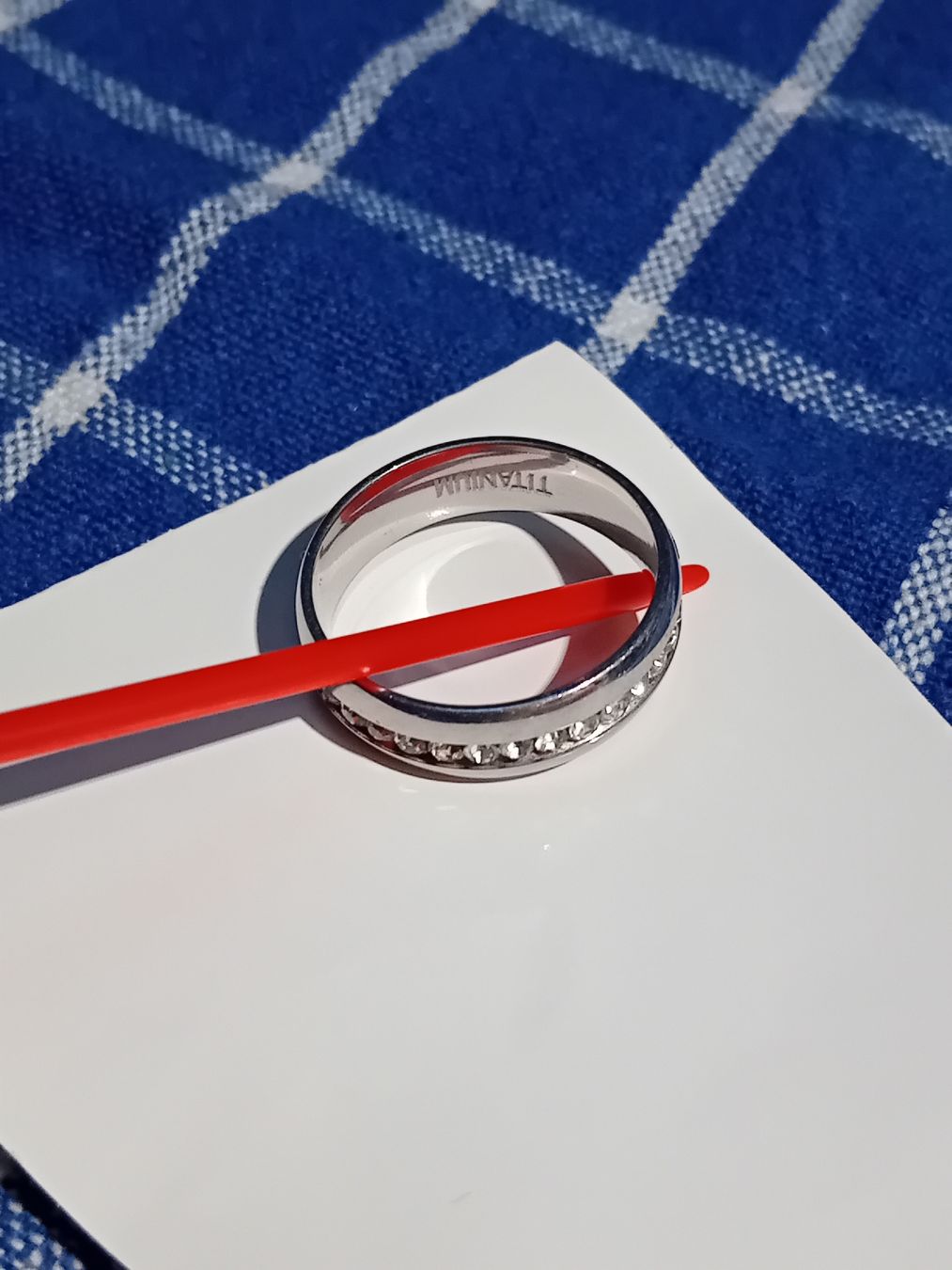 Bagues: Titanium Ring mit Zirkonia Steinen Grösse 56 – Neuf (Voir description) à Burgdorf par carodesign1 2