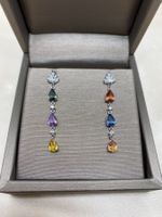 Saphir Ohrringe 18k Gold/Diamanten