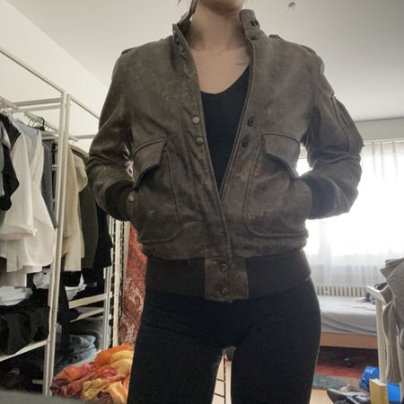 Hein Gericke Lined Leather Bomber Jacket
