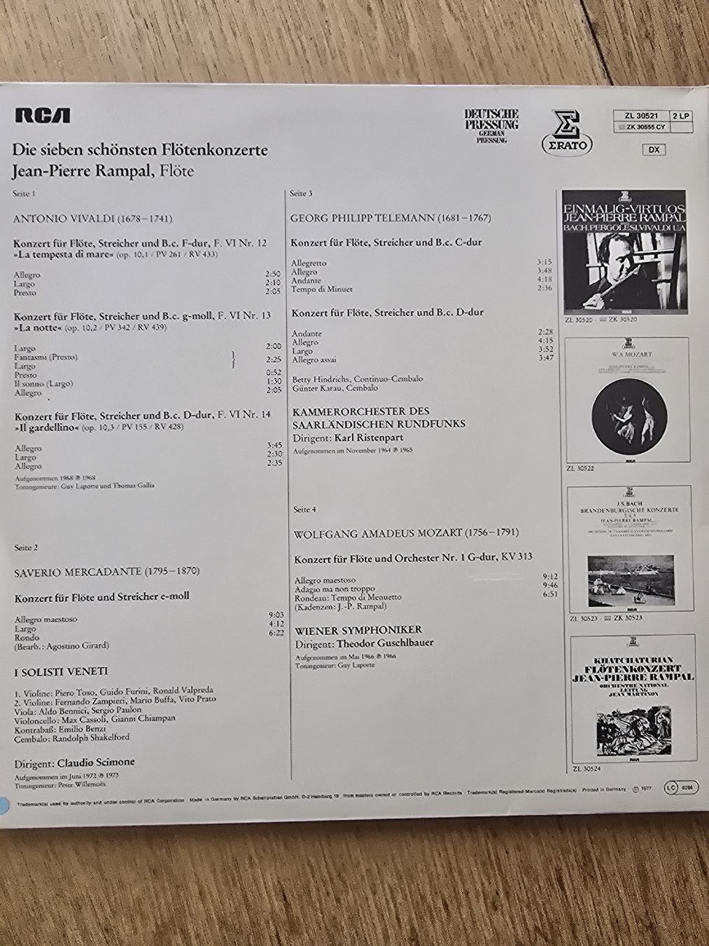 Vinyles: Die 7 schönsten Flötenkonzerte Rampal – D'occasion à Hedingen par mickway 1