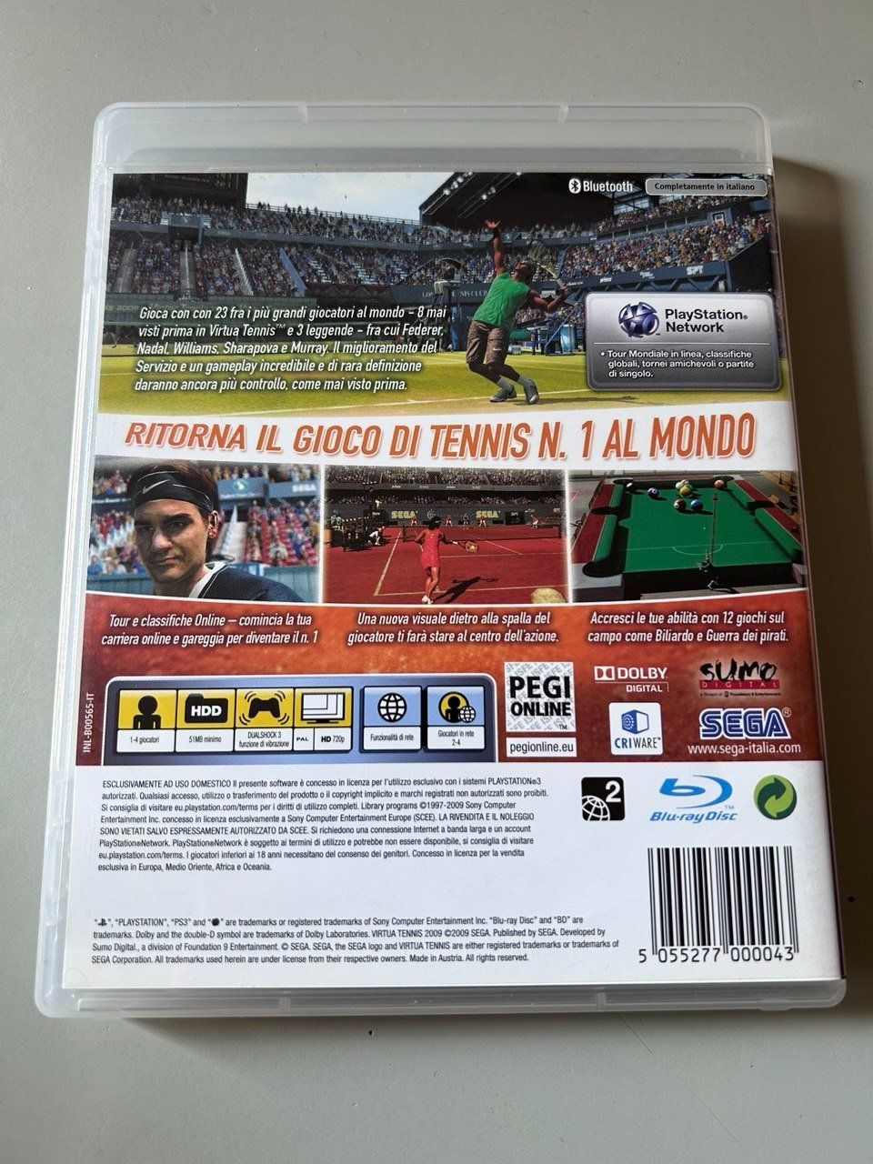 Sony Giochi: Virtua Tennis 2009 per PlayStation 3 – Usato da Giubiasco venduto da LorisVale 1