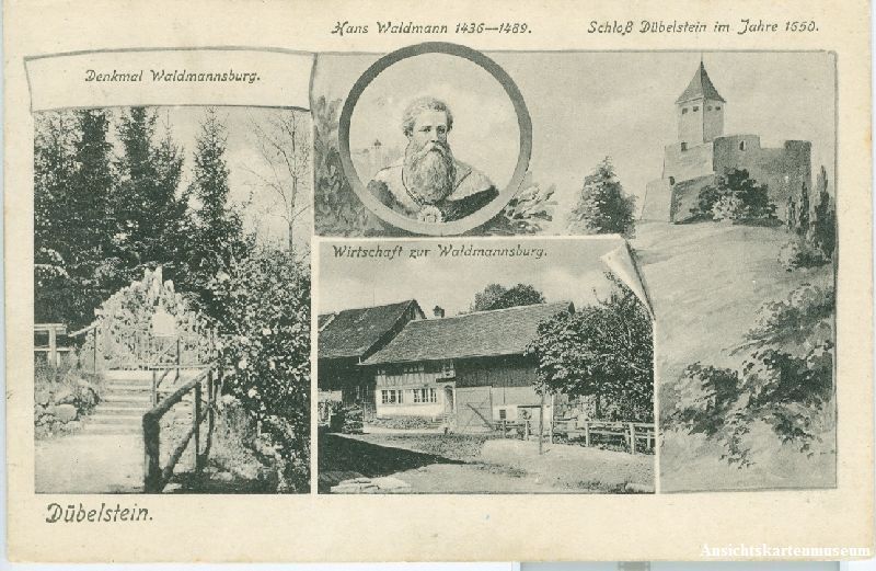 Cartoline postali: Dübelstein - Schloss Dübelstein + 1911 – Usato da Emmenbrücke venduto da teestube
