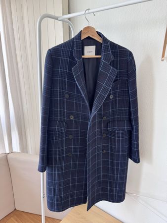 Mango Women's Plaid Wool-Blend Overcoat - Size S