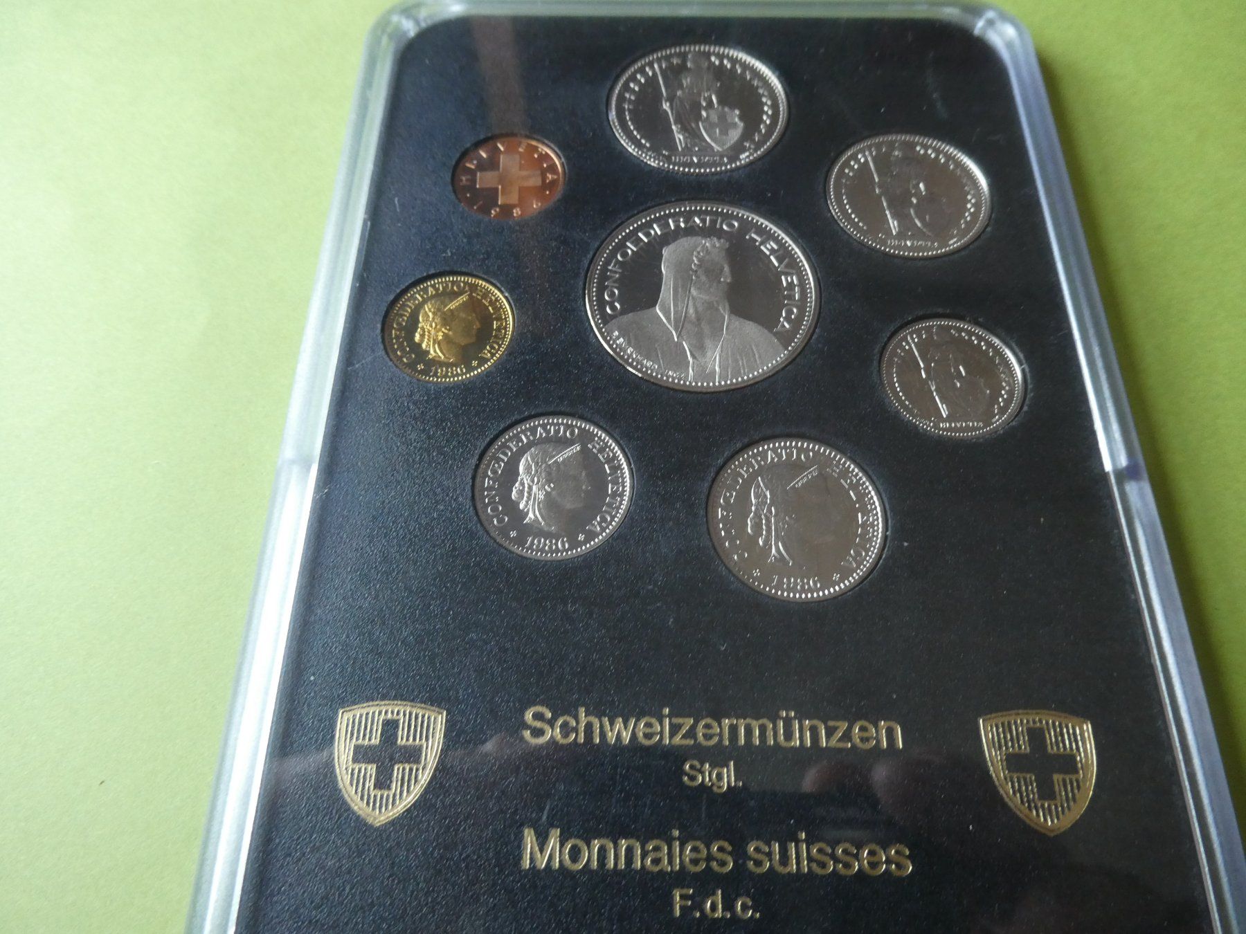 Alle Münzen: Schweiz 1986, Münzsatz  stempelglanz – Neu (gemäss Beschreibung) aus Hinterforst von Rohusri 1