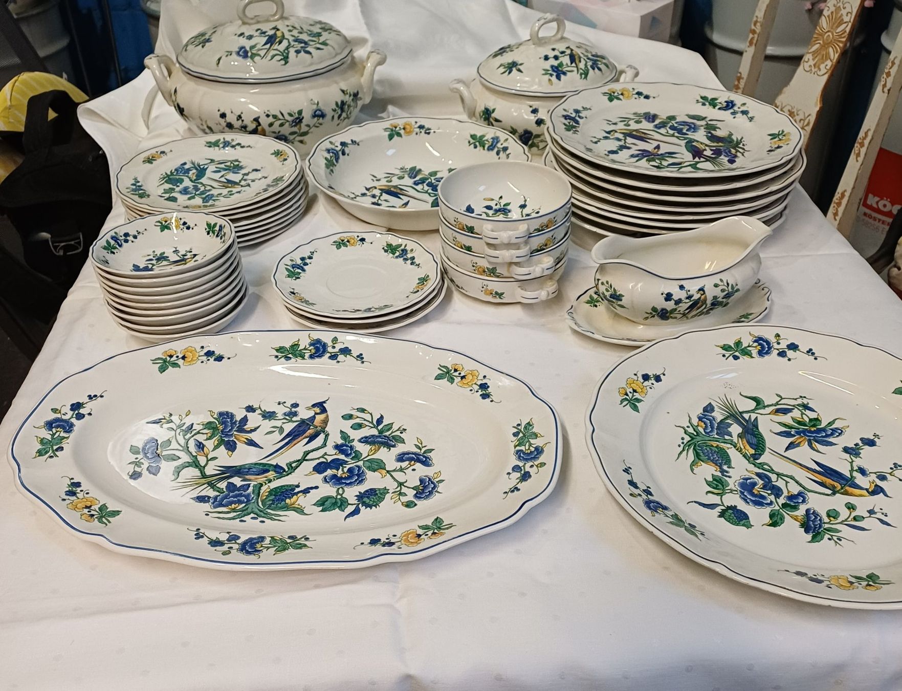 Villeroy & Boch Piatti di portata: Villeroy Boch Phönix Blau Servierplatte Oval Platte – Usato da Ebikon venduto da Melbarb 4