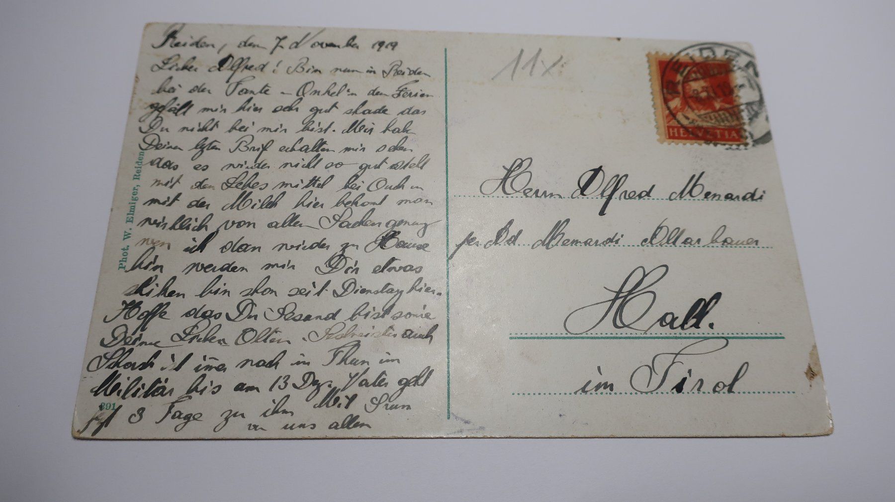 Ansichtskarten: Reiden  1919 – Gebraucht aus Cormoret von Pascalll2001 3
