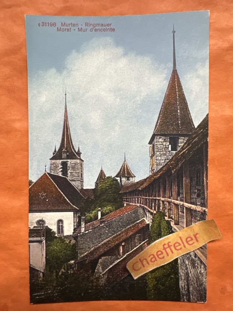 Ansichtskarten: Alte Ansichtskarte Murten Ringmauer, Rarität – Gebraucht aus Zürich von Chaeffeler