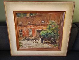 Ölbild Bauernhaus Jules Rambo 1896-1974