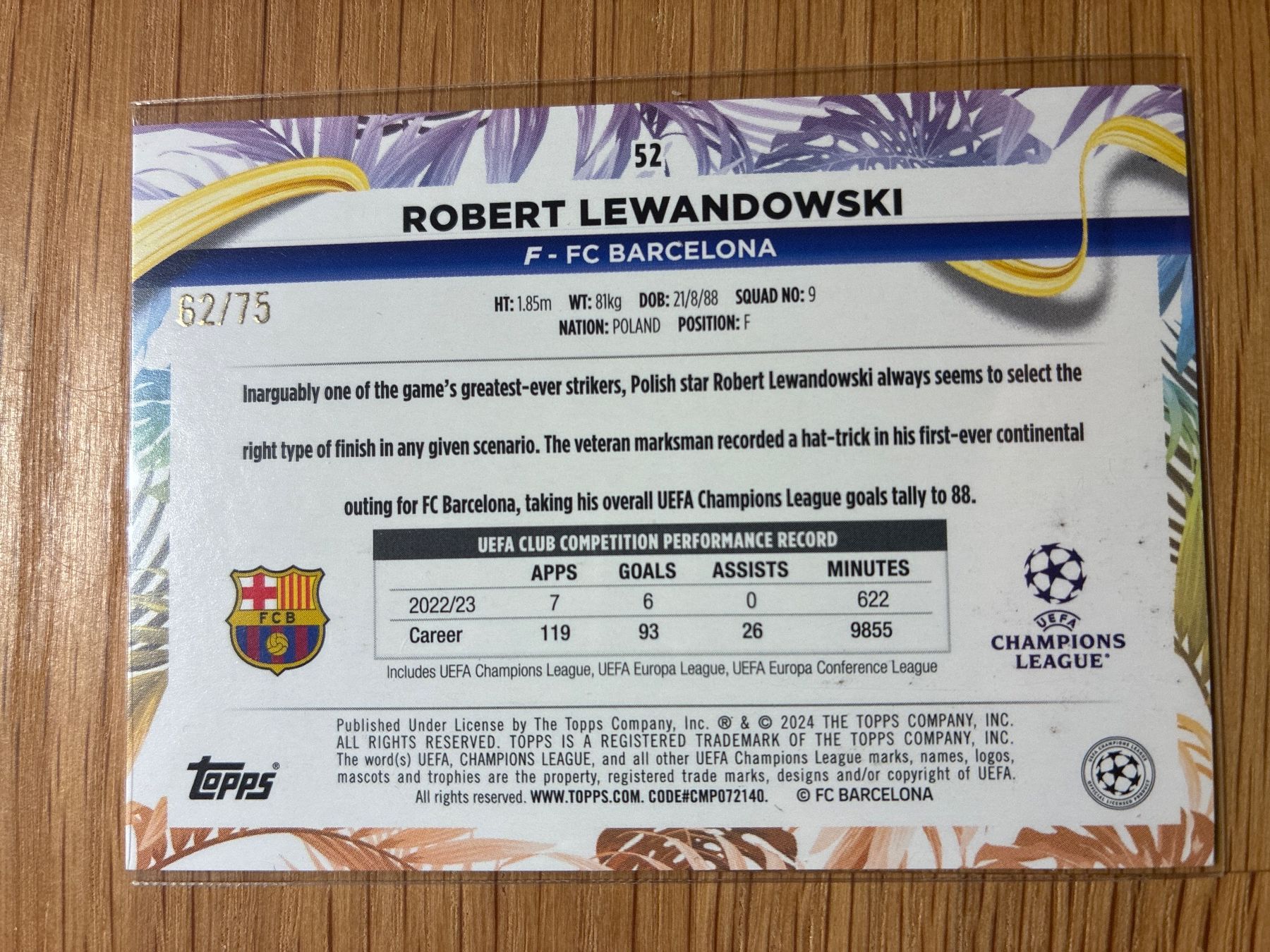 Topps Carte collezionabili: Topps Carneval Robert Lewandowski Barcelona /75 – Usato da Solothurn venduto da MegaDaggi 1