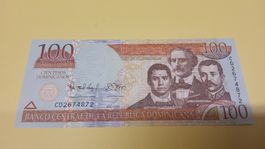 Dominikanische Republik 100 Pesos Geldschein, Jahr 2012