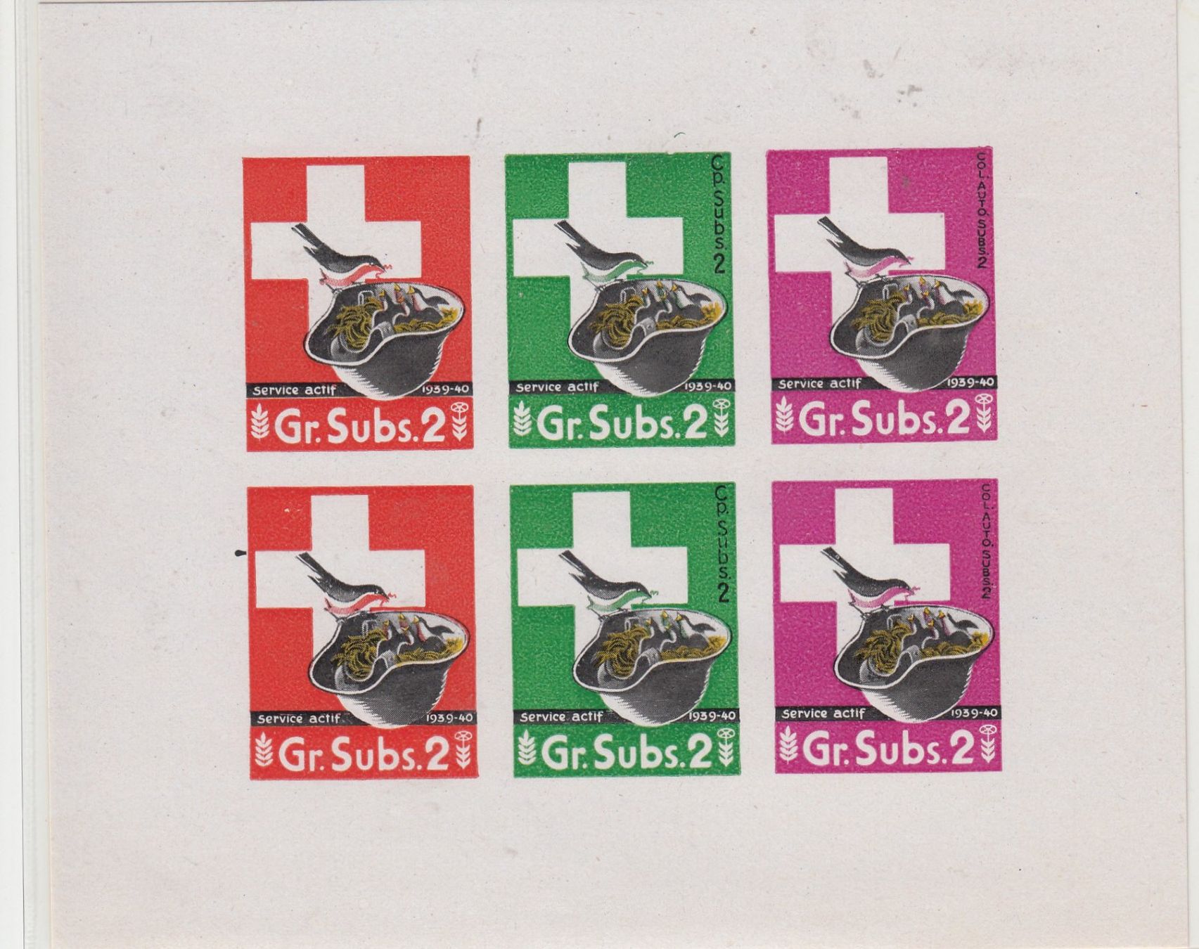 Alle Briefmarken: verpflegung 12B/4** Gr.Subs.2 Kat.50.- – Gebraucht aus Herrliberg von Lfrifda