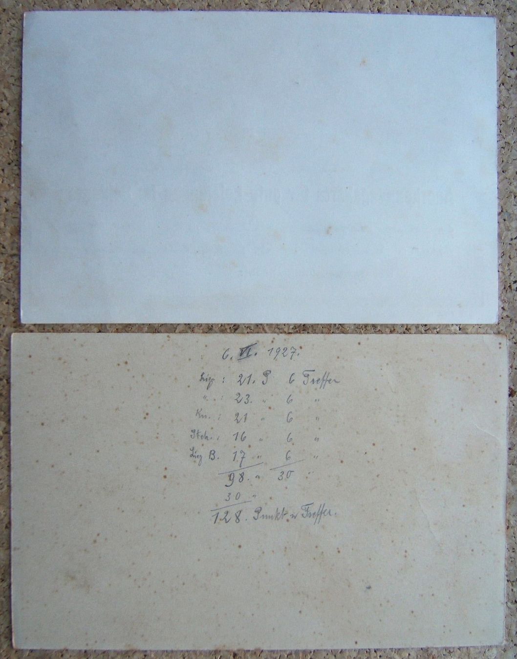 Documents: 2 ANERKENNUNGSKARTEN 1927 / 1953 – D'occasion à Brunnen par Nonne04 1