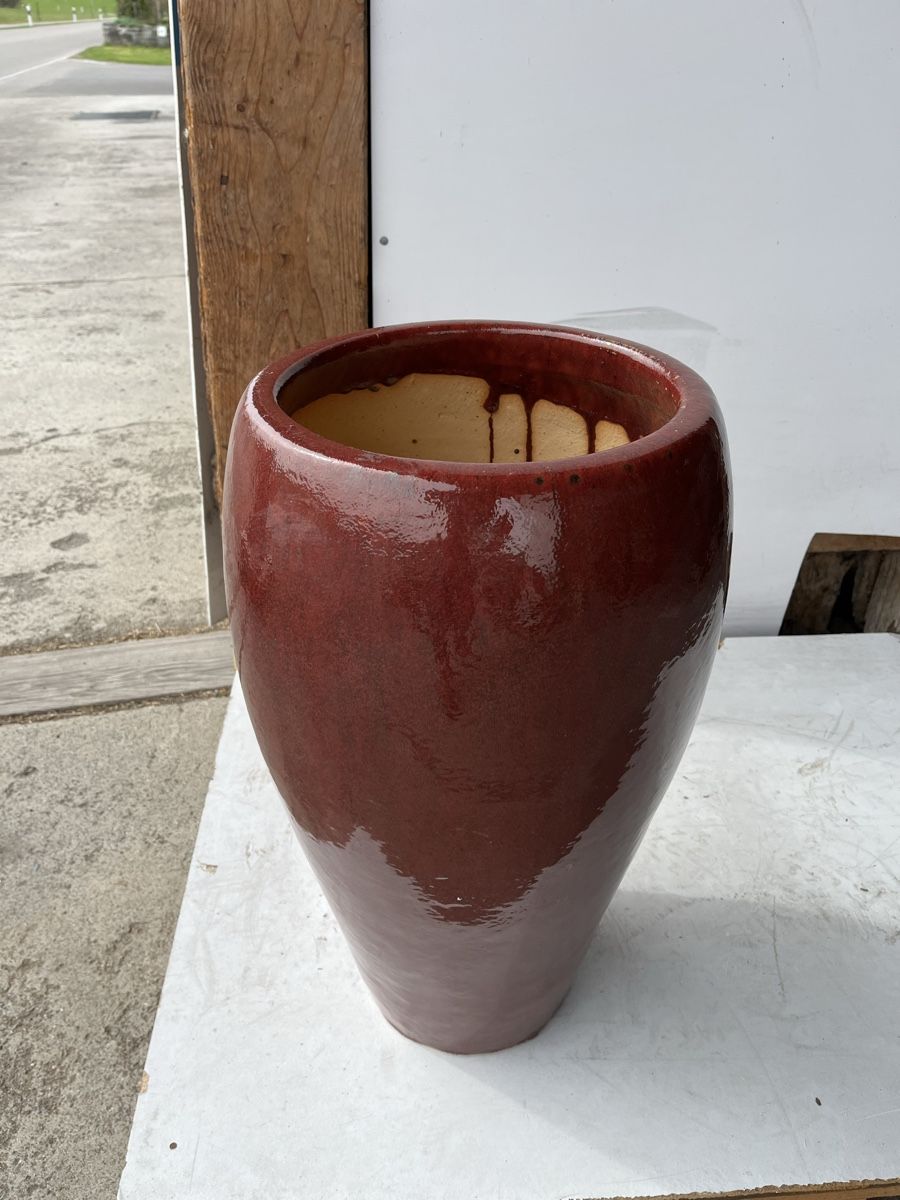 Tutte le decorazioni: Garten-Vase//Topf Keramik, rot – Nuovo (secondo la descrizione) da Wetzikon ZH venduto da seli03 1