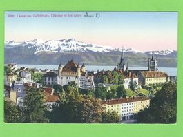 Lausanne, Cathedrale, Château et les Alpes