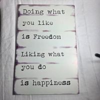 Holzschild Wanddeko „Doing What You Like“ Shabby Chic