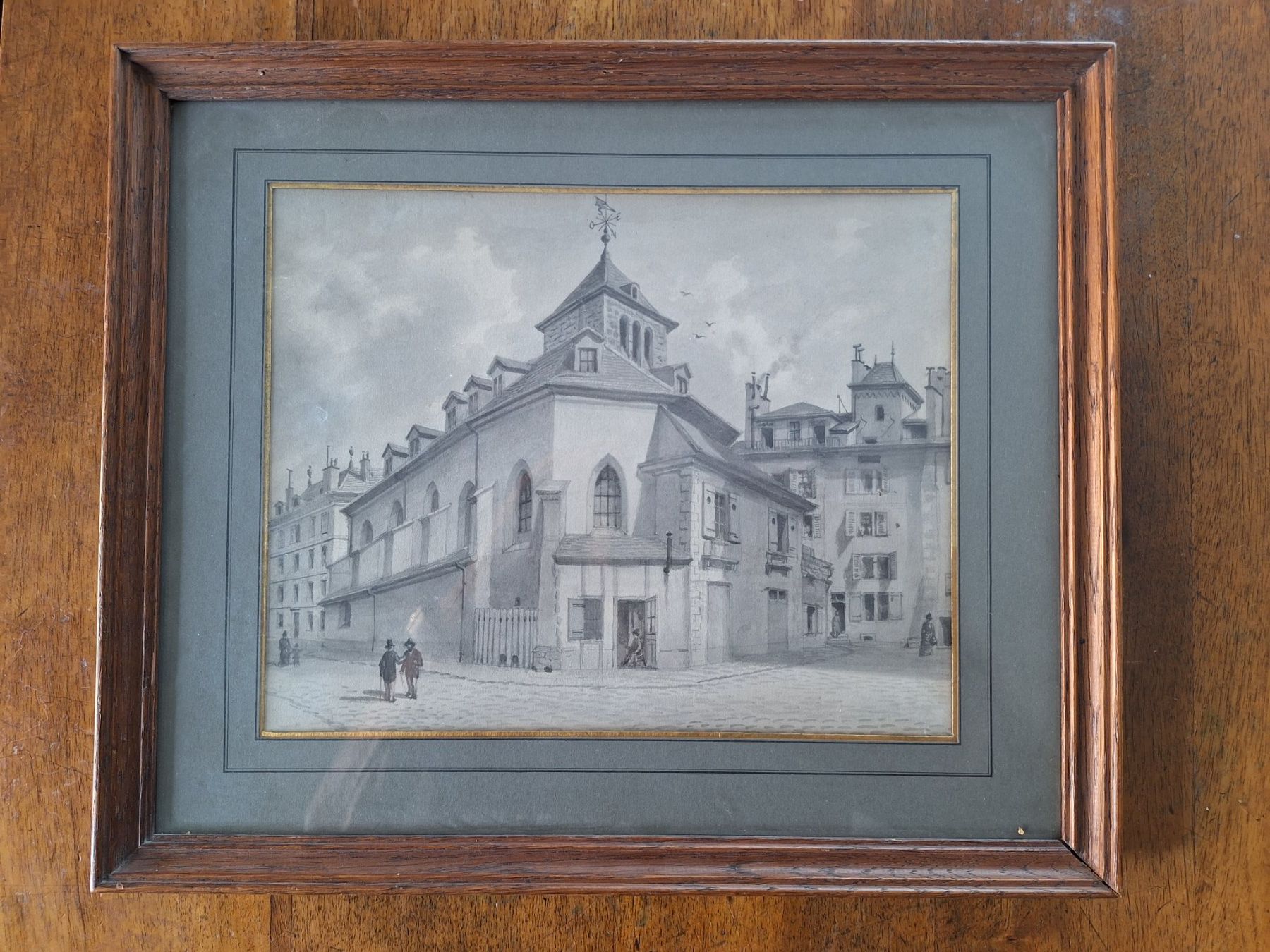 Dipinti: L. GEORGE. EGLISE ST GERMAIN – Usato da Bevaix venduto da bohrap