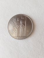 Vintage Italien 1963 Lire100 Münze, Bay Baum Minerva stehend