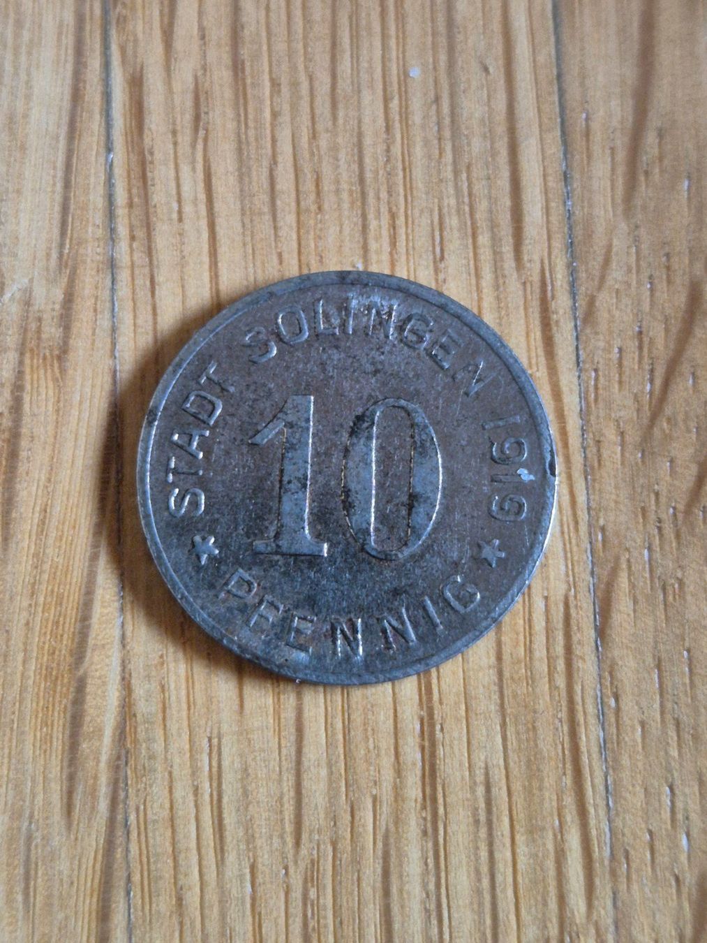 Tutti le monete: Solingen - Kriegsgeld - 10 Pfennig 1919 - TOP – Usato da Mels venduto da Goldenfalcon 1