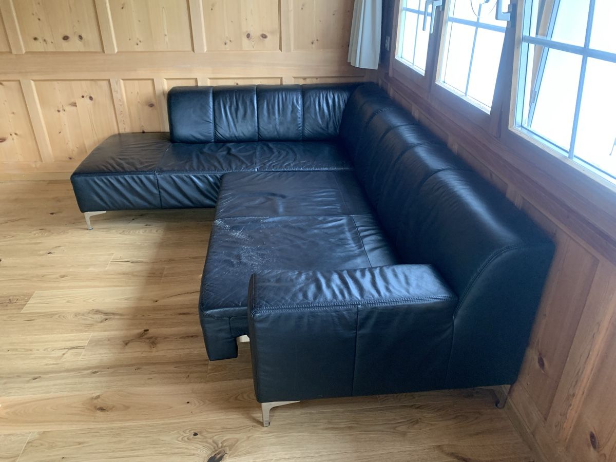 Divani: Ecksofa Leder schwarz – Usato da gonten venduto da chlepf 3
