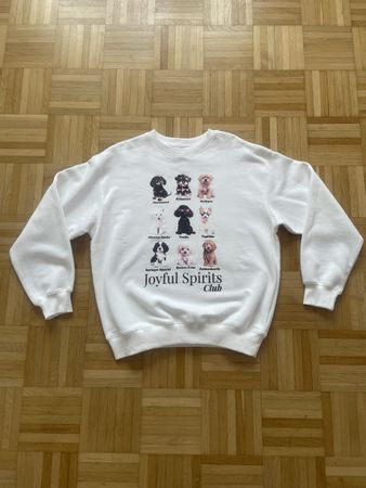 Sweater weiss Hundedruck Grösse 170 Zustand Neu