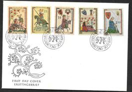 Liechtenstein FDC Serie 349 - 353 Minnesänger I ET 30.5.1961