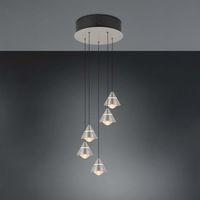 LED Pendelleuchte, Nickel, CCT, 28 cm Ø