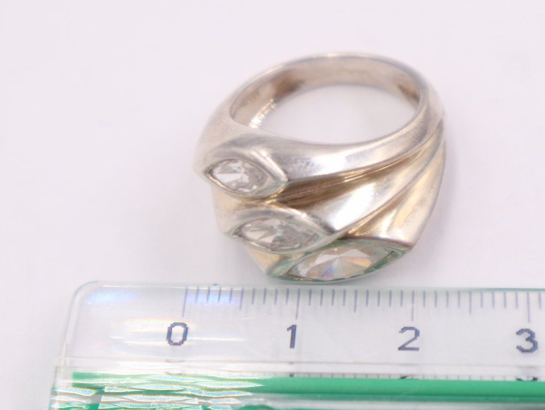 Anelli: Silber Designer Ring Damen Vintage mit 3 Cubic Zirconia gr52 – Usato da Baden venduto da TellsKuchenhaus 8