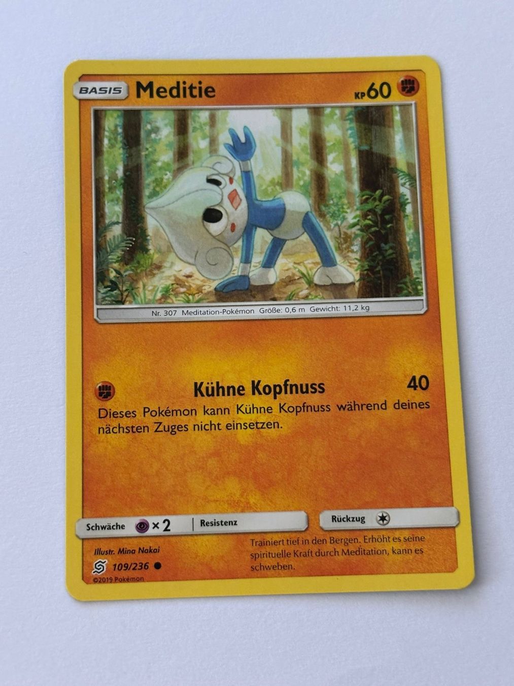 Pokémon Sammelbilder & Trading cards: Pokemon-Karte Meditie 109/236 – Gebraucht aus Herisau von Seyashop1