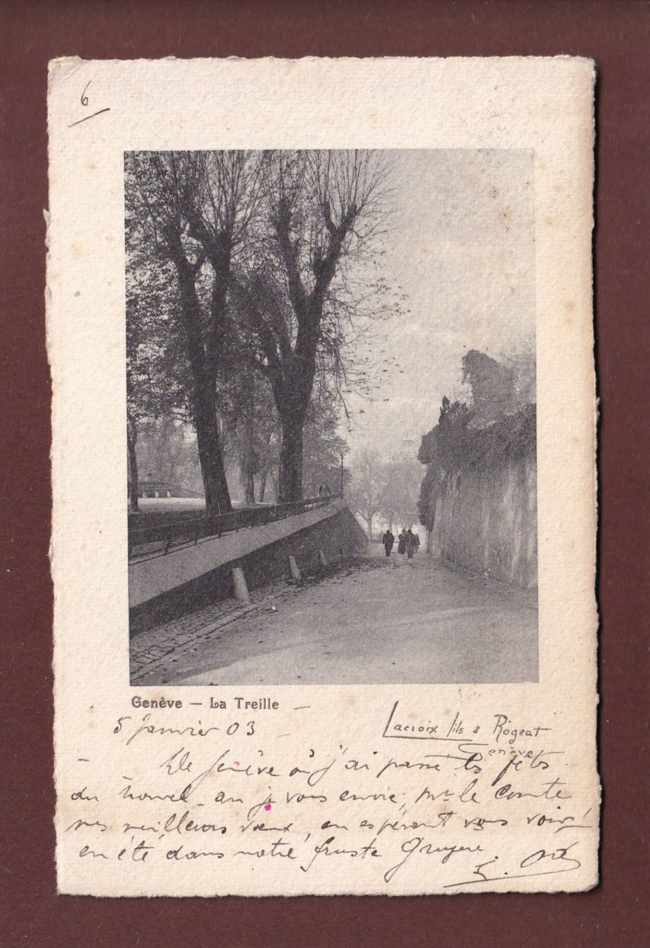 Cartoline postali: GENEVE - La Treille - 1903 – Usato da Pully venduto da nicecards