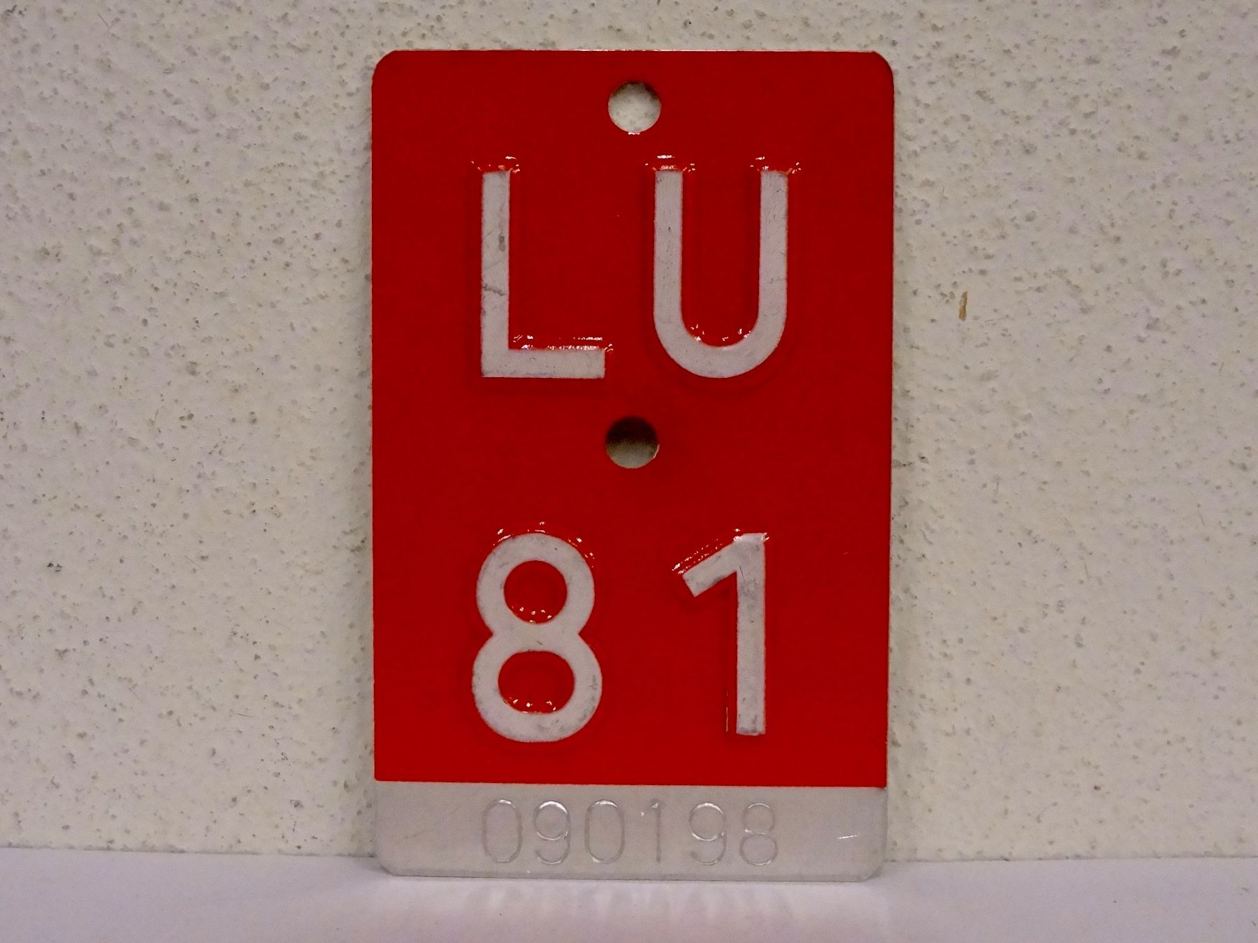 Ecriteaux: LU 81 VELONUMMER - FAHRRADSCHILD – D'occasion à Kerzers par djstarsky73
