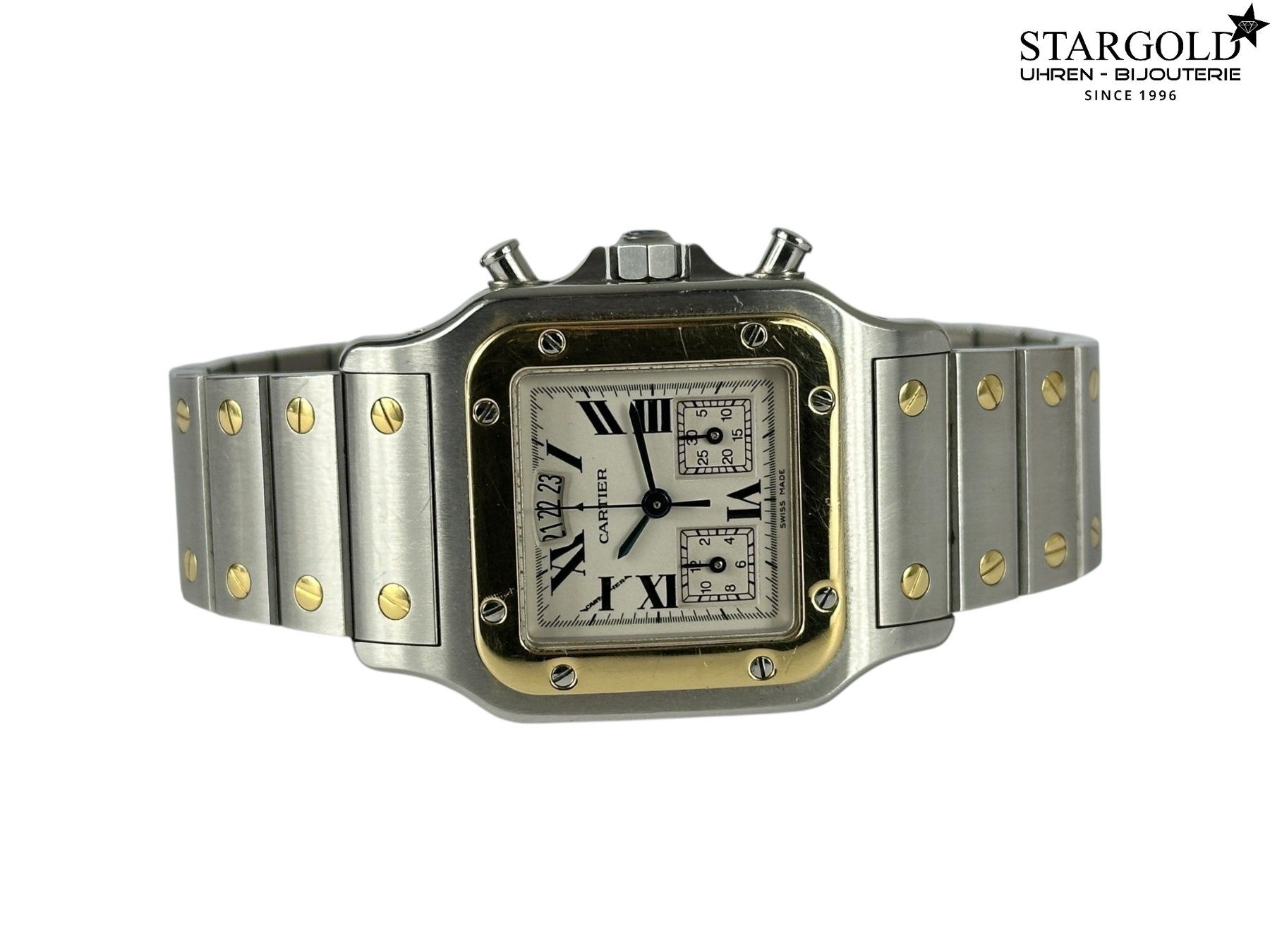 Cartier Orologi: Cartier Santos Galbée Chronograph - 2425 – Usato da Zürich venduto da Stargold-Uhren 1