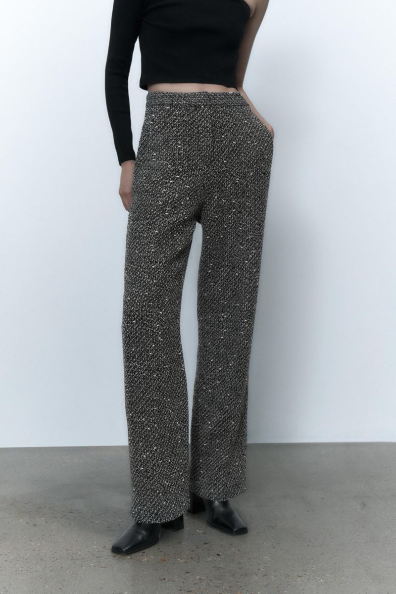 Zara Pantaloni: Zara Black & grey tweed trousers – Nuovo e nell'imballaggio originale da Basel venduto da 1moonstar 3