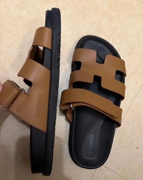 Hermès Chaussures hommes: Hermes Chypre Sandalen, Gr. 36.5, braun – Neuf (Voir description) à Triesen par atos87 1