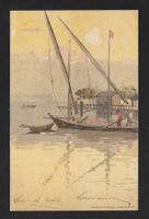 CP Barque du Léman au rivage , Lausanne 25 Juin 1901