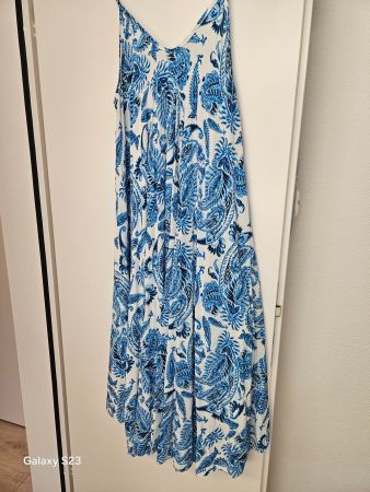 FADDA - Sommerkleid - blau weiss