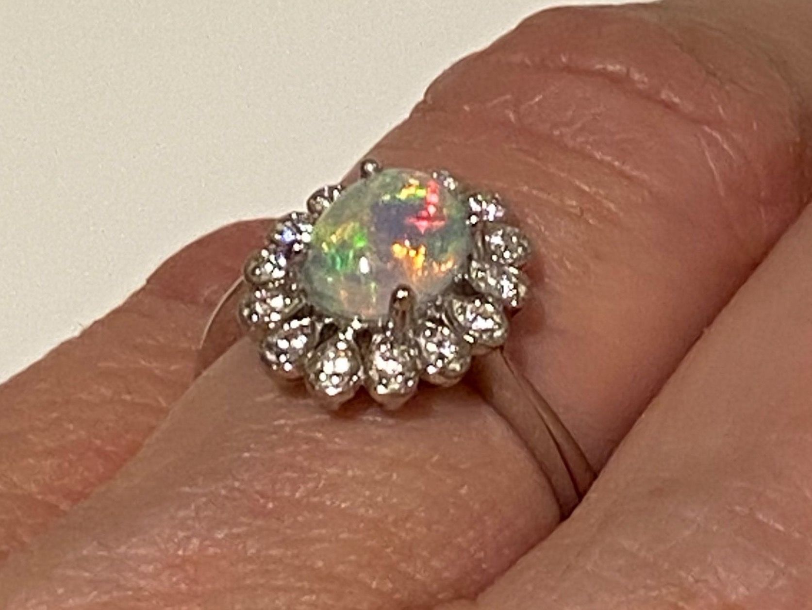 Anelli: Ring Silber 925 mit Kristall-Opal – Nuovo e nell'imballaggio originale da Matten b. Interlaken venduto da kero71 2