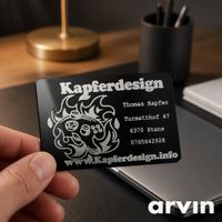 alu visitenkarte selber gestalten 50 stück