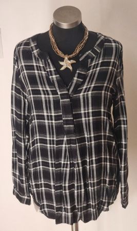S M 36 38  CHICORÉE Blusenhemd Bluse Hemd Workerhemd Viskose