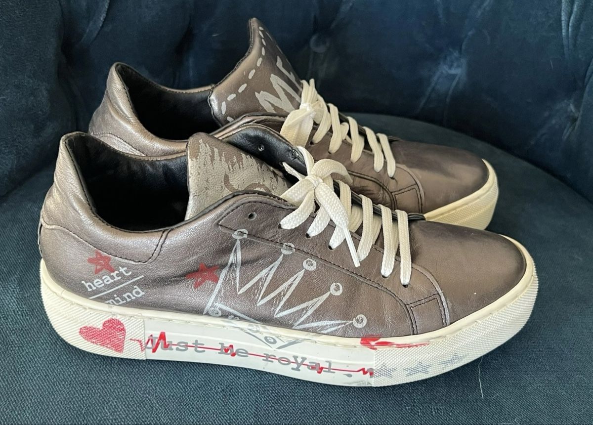 Scarpe da donna: Sneakers in pelle metallizzata – Usato da Lugano venduto da fer_ckb9 1
